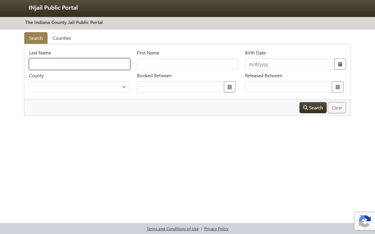Cass County jail mugshots INjail nonparticipating county search screen